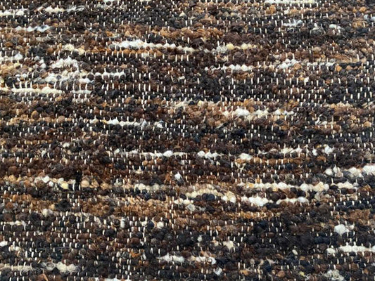 Dark-Brown Natural Raw Wool Rug