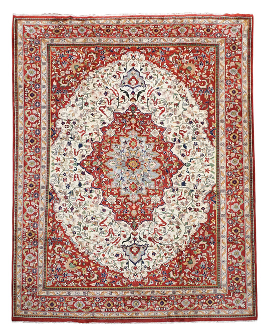 9X12 Vintage Persian Tabriz, circa 1970