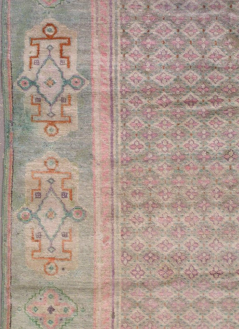 7X9 Antique Indian Cotton Agra, circa 1930