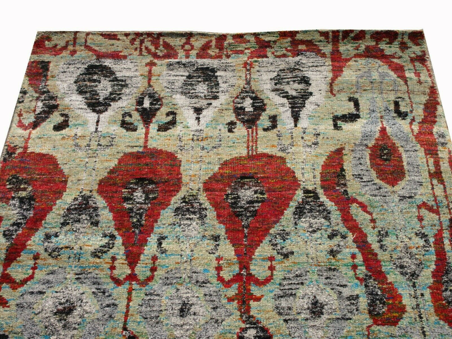 5X8 Modern Hand-Knotted Silk Area Rug
