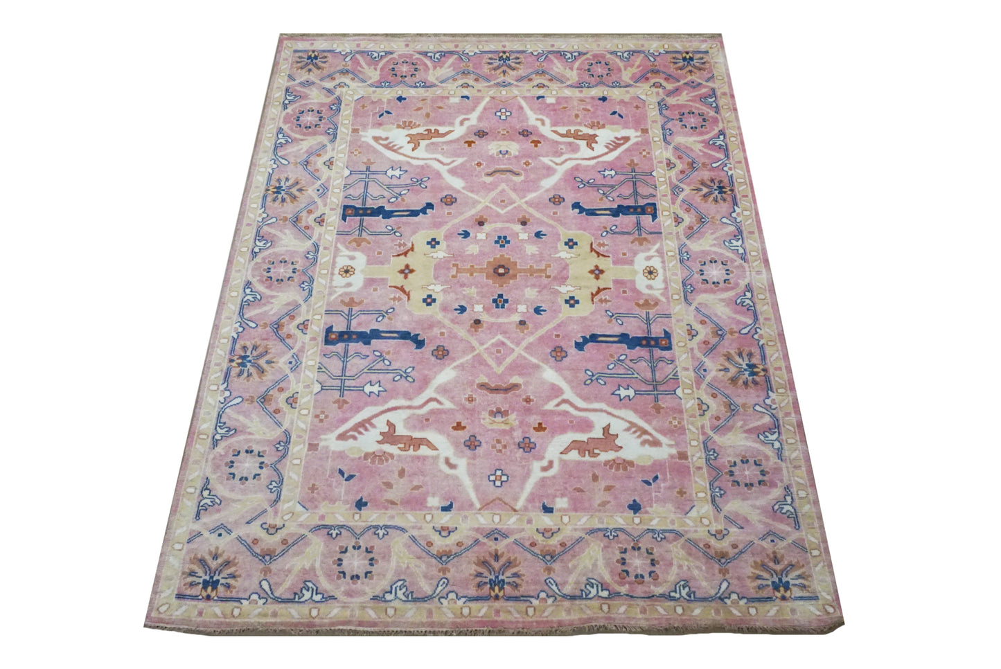 9X12 Oushak Purple Plum Hand-Knotted Rug