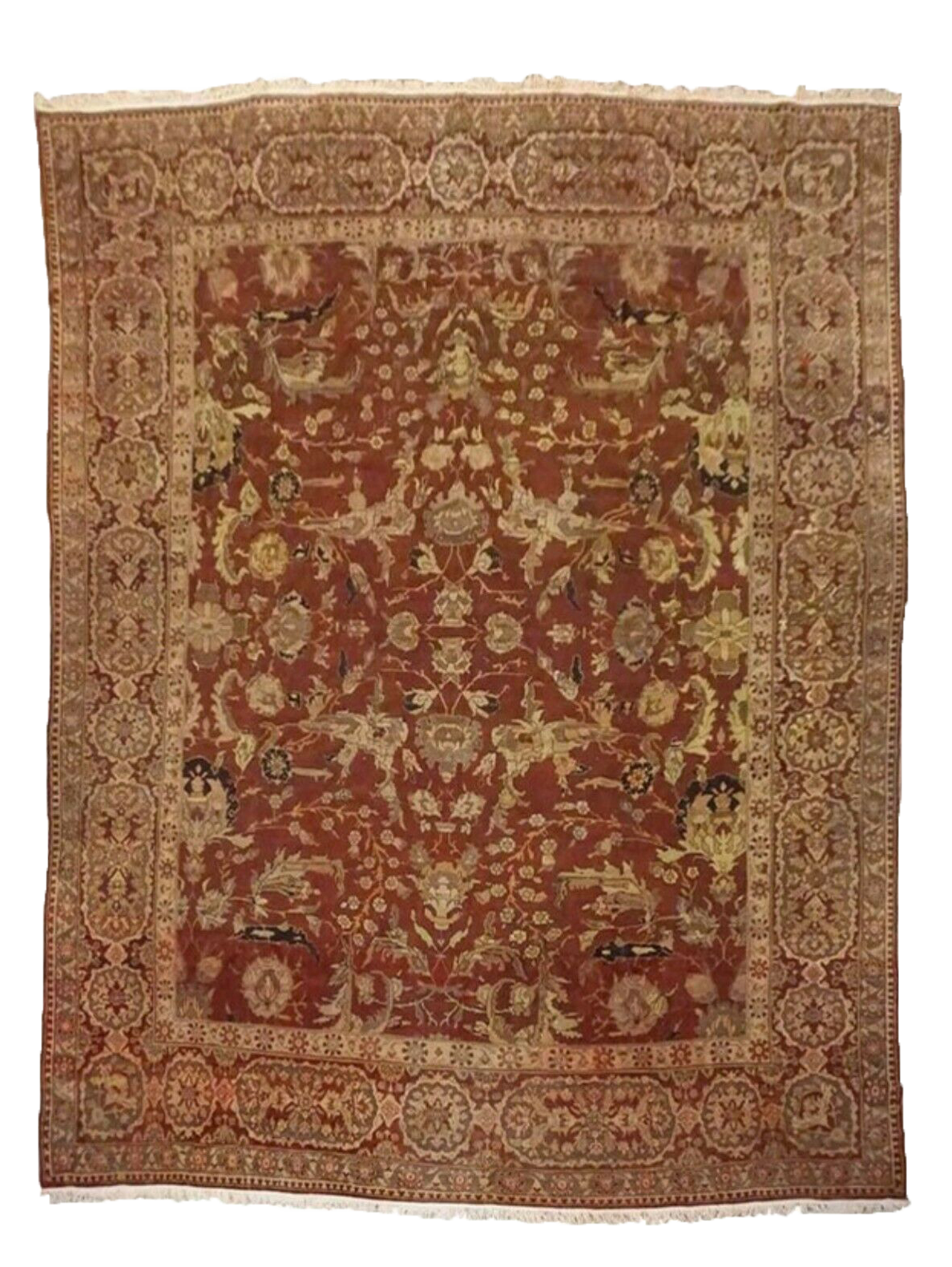 14X15 Antique Indian Amritsar Rug, circa 1890