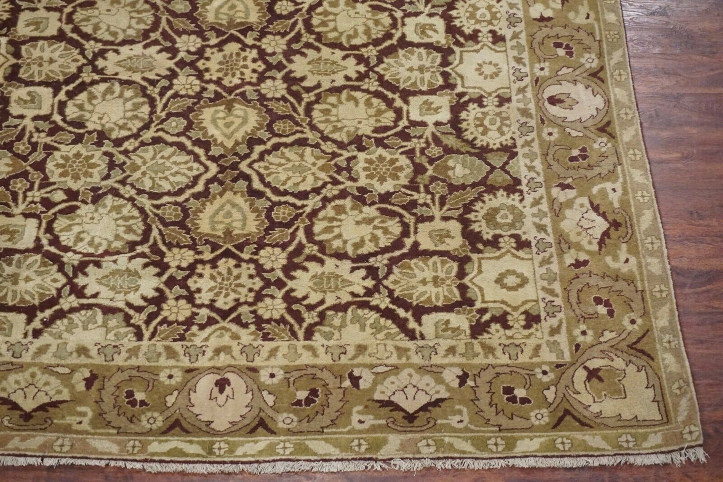 8X12 Antique Wool Agra, circa 1890
