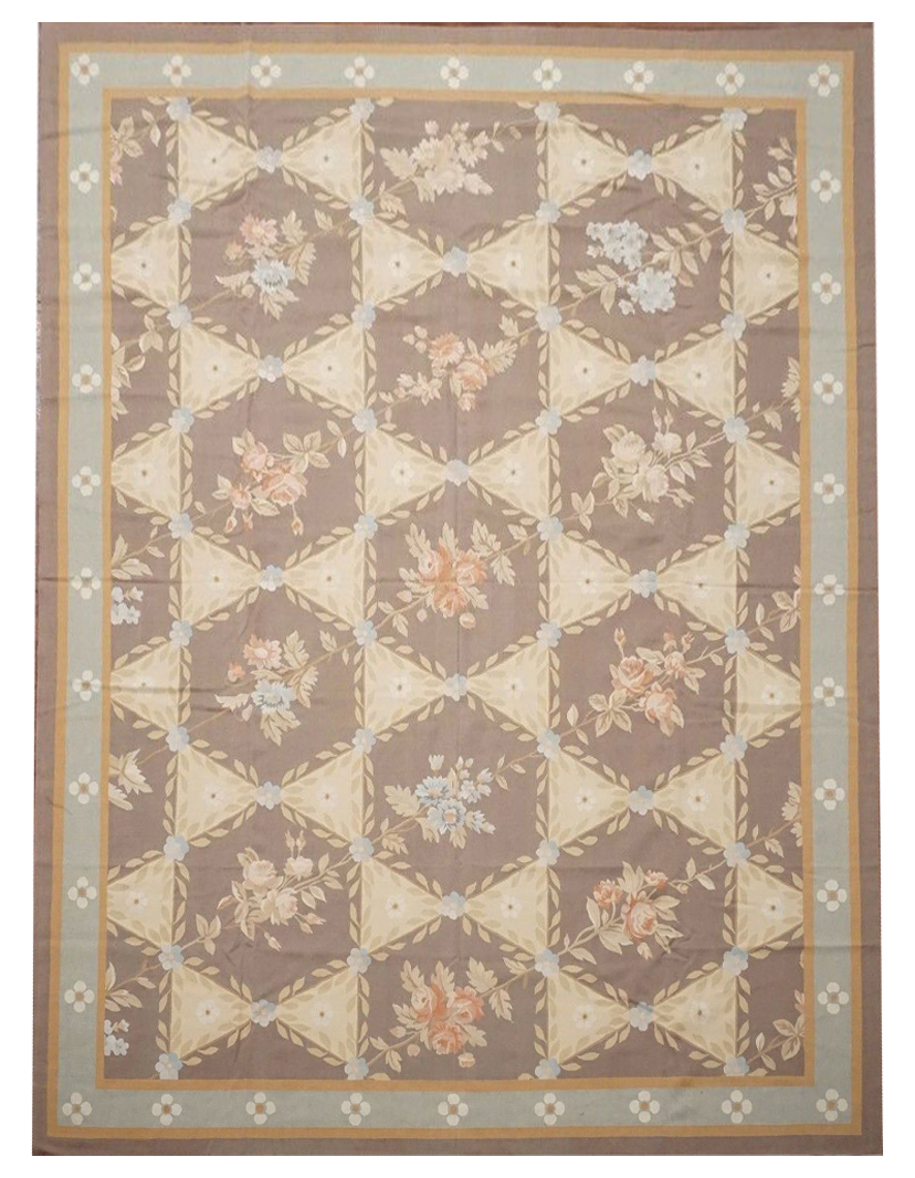 Fine Floral Design Aubusson Rug (9' x 12')